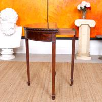 Edwardian Demilune Card Table Circular Mahogany (7 of 12) Edwardian Demilune Card Table Circular Mahogany (7 of 12)