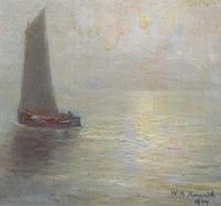 W. H. Renwick Small Edwardian Moonlit Sailing Seascape Oil Painting (5 of 11) W. H. Renwick Small Edwardian Moonlit Sailing Seascape Oil Painting (5 of 11)