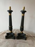 Fine quality pair of French bronze & ormulu table lamps (3 of 9) Fine quality pair of French bronze & ormulu table lamps (3 of 9)