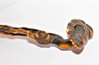 Well Carved Sashi Netsuke Pipe Case Holder in the Form of a Ruyi (5 of 6) Well Carved Sashi Netsuke Pipe Case Holder in the Form of a Ruyi (5 of 6)