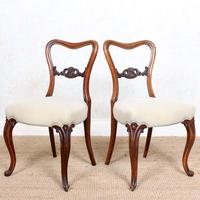 4 Walnut Balloon Dining Chairs 19th Century (8 of 12) 4 Walnut Balloon Dining Chairs 19th Century (8 of 12)