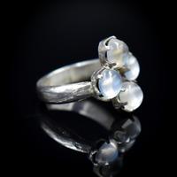 Antique Moonstone Sterling Silver Cluster Conversion Ring (2 of 9) Antique Moonstone Sterling Silver Cluster Conversion Ring (2 of 9)