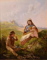 Oil Painting by Alfred Henry Green "The Midday Break" (2 of 5) Oil Painting by Alfred Henry Green "The Midday Break" (2 of 5)