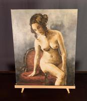 Mid Century Signed Oil on Canvas Female Nude (2 of 6) Mid Century Signed Oil on Canvas Female Nude (2 of 6)