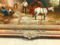 Stunning Quality Oil Painting on Heavy Canvas - Working Men in Forest (3 of 5) Stunning Quality Oil Painting on Heavy Canvas - Working Men in Forest (3 of 5)