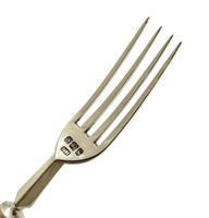 Set of 6 Antique Victorian Sterling Silver & Mother of Pearl Desert Forks 1896 (4 of 11) Set of 6 Antique Victorian Sterling Silver & Mother of Pearl Desert Forks 1896 (4 of 11)