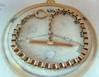 Antique Pocket Watch Chain 1890s Victorian 10ct Rose Gold Filled Albert With Key T Bar (4 of 12) Antique Pocket Watch Chain 1890s Victorian 10ct Rose Gold Filled Albert With Key T Bar (4 of 12)