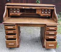 1900's Oak Roll Top Desk Well Fitted (3 of 5) 1900's Oak Roll Top Desk Well Fitted (3 of 5)