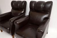 Pair of Antique Swedish Leather Armchairs (9 of 10) Pair of Antique Swedish Leather Armchairs (9 of 10)