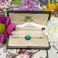 Antique 9ct Gold Turquoise Cabochon Brooch (9 of 9) Antique 9ct Gold Turquoise Cabochon Brooch (9 of 9)