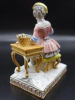 Late 19th Century Meissen Figure of a Seated Young Lady (5 of 6) Late 19th Century Meissen Figure of a Seated Young Lady (5 of 6)