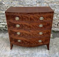Regency Flame Mahogany Bow Front Chest of Drawers (2 of 17) Regency Flame Mahogany Bow Front Chest of Drawers (2 of 17)