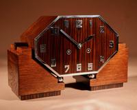 Fantastic Amsterdam School Art Deco Special Design Coromandel / Macassar Ebony & Oak Mantel Clock (6 of 9) Fantastic Amsterdam School Art Deco Special Design Coromandel / Macassar Ebony & Oak Mantel Clock (6 of 9)