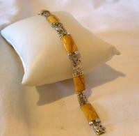 Vintage Silver Chinese Dragon Bracelet 1970s Meerschaum Stones 7 1/4" Length (7 of 10) Vintage Silver Chinese Dragon Bracelet 1970s Meerschaum Stones 7 1/4" Length (7 of 10)