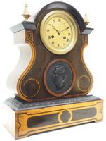 Antique French Empire 8-Day Striking Mantel Clock Walnut & Rosewood Case (2 of 5) Antique French Empire 8-Day Striking Mantel Clock Walnut & Rosewood Case (2 of 5)