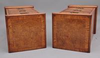 Pair of Mid 20th Century Burr Oak Bedside Chests (9 of 11) Pair of Mid 20th Century Burr Oak Bedside Chests (9 of 11)