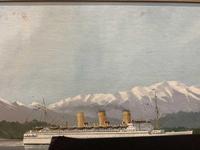 Oil Painting Rms Empress of Japan Liner Ship Sailing Fraser Estuary Canada By John Rowan Dominy (5 of 7) Oil Painting Rms Empress of Japan Liner Ship Sailing Fraser Estuary Canada By John Rowan Dominy (5 of 7)