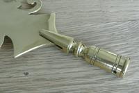 Fine Large 19th Century West Country Brass Friendly Society Tip Staff Society Staff Head 13" (4 of 6) Fine Large 19th Century West Country Brass Friendly Society Tip Staff Society Staff Head 13" (4 of 6)