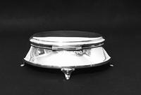 Lovely Large Edwardian Silver Oval Jewellery Box. (3 of 5) Lovely Large Edwardian Silver Oval Jewellery Box. (3 of 5)