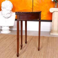 Edwardian Demilune Card Table Circular Mahogany (6 of 12) Edwardian Demilune Card Table Circular Mahogany (6 of 12)