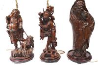 Set Hand Carved Chinese Buddha Lamps Antique Lights Figurines 1880 (6 of 16) Set Hand Carved Chinese Buddha Lamps Antique Lights Figurines 1880 (6 of 16)