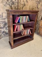 English 19th Century Mahogany Open Bookcase (5 of 5)