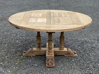 Large Round French Bleached Oak Farmhouse Table with Extensions (22 of 38) Large Round French Bleached Oak Farmhouse Table with Extensions (22 of 38)