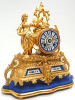 Stunning Complete French Mantel Clock Under Dome with Base Figural Sevres Mantle Clock. (10 of 10) Stunning Complete French Mantel Clock Under Dome with Base Figural Sevres Mantle Clock. (10 of 10)