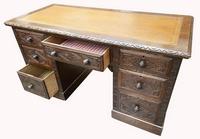 Good Quality Victorian Oak Pedestal Desk (7 of 7) Good Quality Victorian Oak Pedestal Desk (7 of 7)