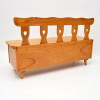Vintage Solid Elm Alpine Storage Bench (8 of 8) Vintage Solid Elm Alpine Storage Bench (8 of 8)