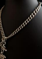 Antique Silver Double Albert Chain, Watch Fob (7 of 13) Antique Silver Double Albert Chain, Watch Fob (7 of 13)