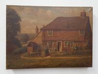Pair of Primitive Antique Oil Paintings of Houses (6 of 6) Pair of Primitive Antique Oil Paintings of Houses (6 of 6)