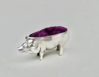 Edwardian Silver Pig Pin Cushion by Adie & Lovekin, Birmingham 1905 (2 of 5) Edwardian Silver Pig Pin Cushion by Adie & Lovekin, Birmingham 1905 (2 of 5)