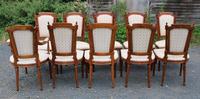 1960 Set of 10 Mahogany Dining Chairs. 8+2 Carvers. Neutral Upholstery (3 of 4) 1960 Set of 10 Mahogany Dining Chairs. 8+2 Carvers. Neutral Upholstery (3 of 4)