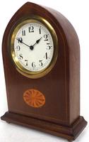 Solid Mahogany Lancet Cased Timepiece Clock with Satinwood Inlaid Decoration (5 of 9) Solid Mahogany Lancet Cased Timepiece Clock with Satinwood Inlaid Decoration (5 of 9)