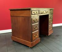 Small Antique Edwardian Leather Bound Mahogany Twin-Pedestal Writing Desk (3 of 16) Small Antique Edwardian Leather Bound Mahogany Twin-Pedestal Writing Desk (3 of 16)