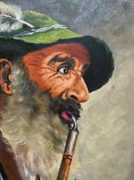 An Old Pipe Smoker - Original Signed Vintage Oil On Canvas Portrait Painting (6 of 10) An Old Pipe Smoker - Original Signed Vintage Oil On Canvas Portrait Painting (6 of 10)