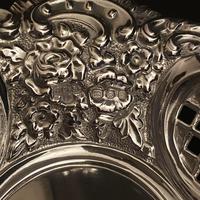 Pair of Flat Silver Swags Flowers & Grille Bon Bon Dishes (6 of 7) Pair of Flat Silver Swags Flowers & Grille Bon Bon Dishes (6 of 7)