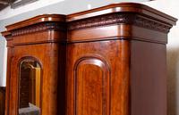 Triple Breakfront Wardrobe Mirrored Mahogany 19th Century (13 of 13) Triple Breakfront Wardrobe Mirrored Mahogany 19th Century (13 of 13)