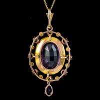 Antique Victorian Amethyst Pearl Pendant Necklace 9ct Gold 12ct Amethyst c.1900 (3 of 8) Antique Victorian Amethyst Pearl Pendant Necklace 9ct Gold 12ct Amethyst c.1900 (3 of 8)