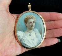Antique Portrait Miniature, Mourning Pendant, 9ct Gold (4 of 12) Antique Portrait Miniature, Mourning Pendant, 9ct Gold (4 of 12)