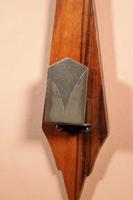 Very Stylish Amsterdam School Madagascar Ebony Veneer & White Metal Match box Holder (4 of 4)