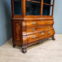 Marquetry Bombe Fronted Display Cabinet (2 of 14) Marquetry Bombe Fronted Display Cabinet (2 of 14)