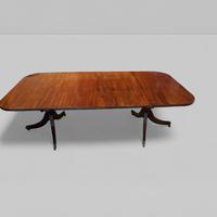 Georgian Style Mahogany Twin Pedestal Dining Table (1 of 9)
