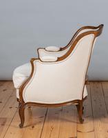 Large French Louis XV Style Walnut Bergere Upholstered Armchair (6 of 11) Large French Louis XV Style Walnut Bergere Upholstered Armchair (6 of 11)