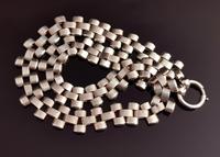 Antique Victorian Silver Collar Necklace, Brick Link (12 of 12) Antique Victorian Silver Collar Necklace, Brick Link (12 of 12)