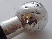 Golf Ball Walking Stick Cane 1915 Hallmarked Solid Silver Pommel Ebony Shaft (8 of 8) Golf Ball Walking Stick Cane 1915 Hallmarked Solid Silver Pommel Ebony Shaft (8 of 8)