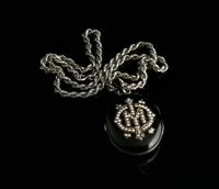 Victorian Mourning Locket, Black Enamel & Seed Pearl (11 of 13) Victorian Mourning Locket, Black Enamel & Seed Pearl (11 of 13)
