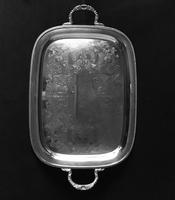 Large Heavy Silver Plated on Copper Two Handle Butlers Tray (3 of 4) Large Heavy Silver Plated on Copper Two Handle Butlers Tray (3 of 4)