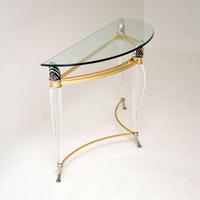 1970’s Vintage Acrylic & Glass Console Table (8 of 9) 1970’s Vintage Acrylic & Glass Console Table (8 of 9)